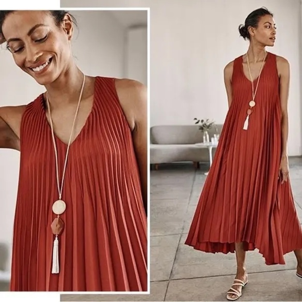 J.Jill Wearever Sunburst Pleated Dress NWT